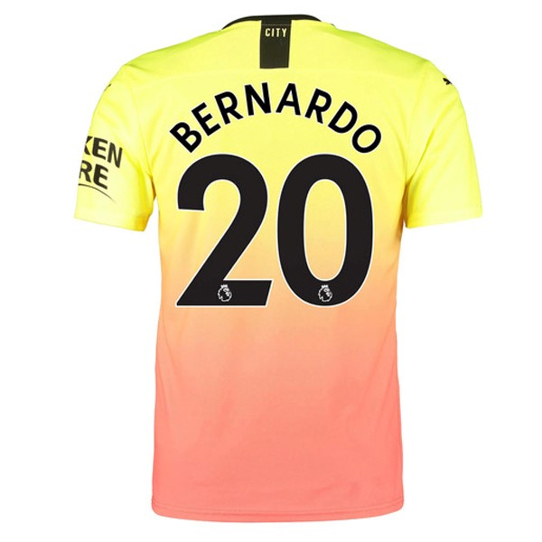Maillot Football Manchester City NO.20 Bernardo Third 2019-20 Orange